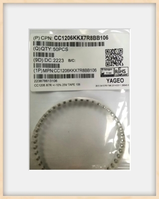 Ceramiczne wielowarstwowe kondensatory SMD 1,6 mm 1206 Powłoka 25VDC
